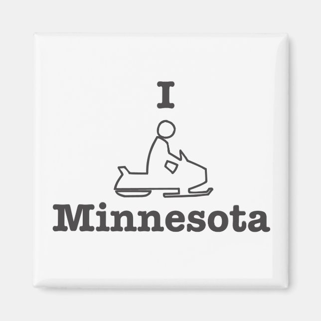 I Snowmobile Minnesota Magnet (Framsidan)