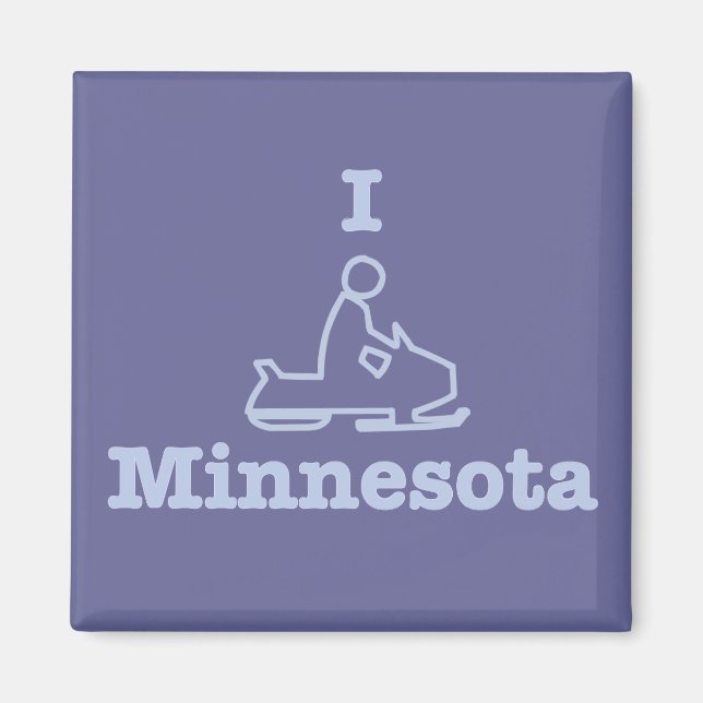 I Snowmobile Minnesota Magnet (Framsidan)