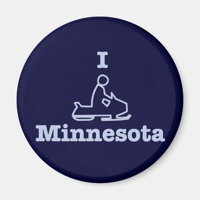 I Snowmobile Minnesota Magnet (Framsidan)