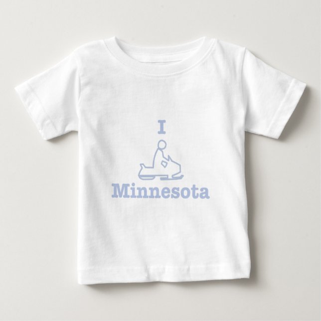 I Snowmobile Minnesota T Shirt (Framsida)