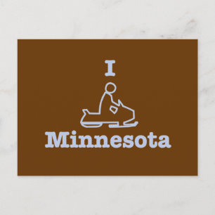 I Snowmobile Minnesota Vykort