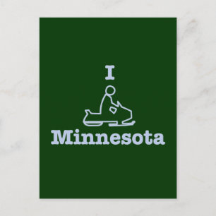 I Snowmobile Minnesota Vykort