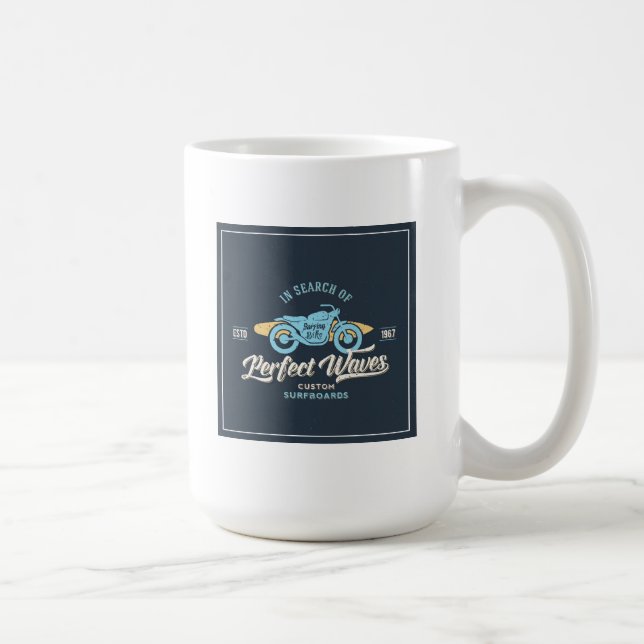 I sökande av perfektvågaraffischen kaffemugg (Höger)