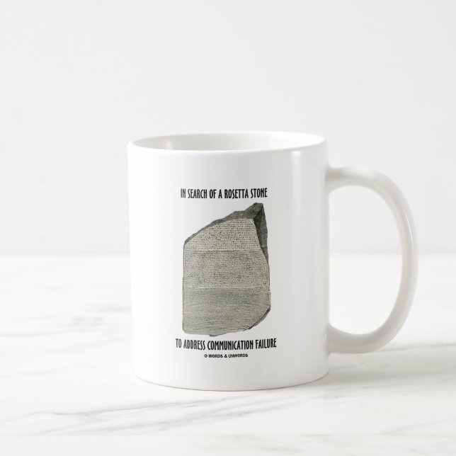 I sökandet efter Rosetta Stone Adress-meddelandet Kaffemugg (Höger)