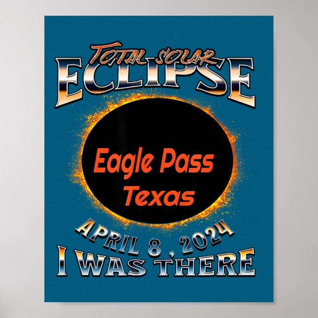 I Solförmörkelse Eagle Pass Texas Poster (Framsidan)