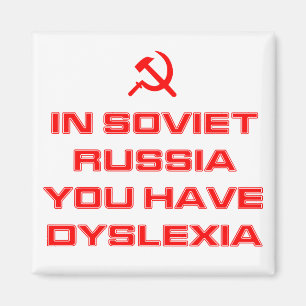 I Sovjetunionen har du dyslexi Magnet
