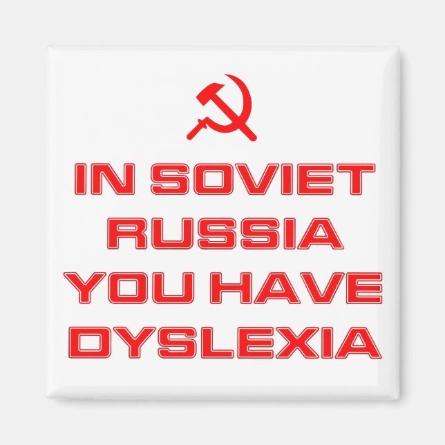 I Sovjetunionen har du dyslexi Magnet (Framsidan)