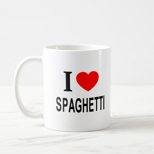 I ❤️ SPAGHETTI I KÄRLEK SPAGHETTI I HEART SPAGHETT KAFFEMUGG (Vänster)