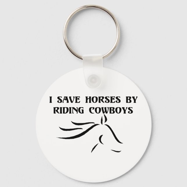 I Spara Horses by Riding Cowboys Nyckelring (Framsida)