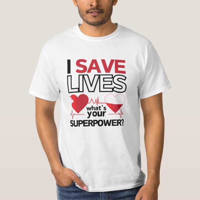 I Spara Lives T-Shirt - Healthcare Hero Gift (Framsida)