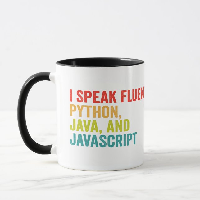 i Speak Fluent Computer Language Funny Coding Mugg (Vänster)