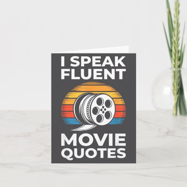 I Speak Fluent Movie Quotes Shirt Men Women Cinema Kort (Framsida)