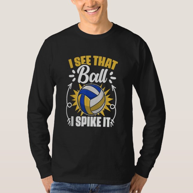 I Spike It   Sport Game Beach Volleyball Player T Shirt (Framsida)