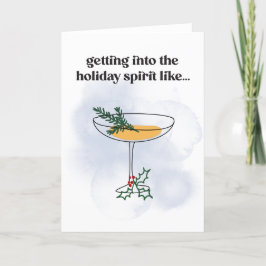 I Spirit Whiskey Cocktail Funny Minimalist Helgkort