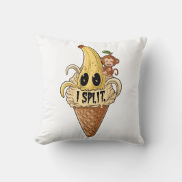 I split, cute banana ice scream kudde