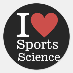 I ❤️ Sports Science for Studenter/Faculty ANPASSNI Runt Klistermärke