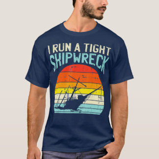 I Springa A Tight Shipwreck Sunset Retro Parish T Shirt