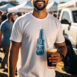 I Springa för Beer Fitness Humor Blue Flaska T Shirt