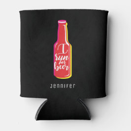 I Springa för Beer Fitness Humor Red Flaska