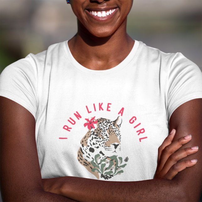 I Springa gillar jag en flicka Motivational Red Le T Shirt (Skapare uppladdad)