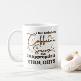 I Springa helt och hållet på Caffeine Funny Coffee Kaffemugg