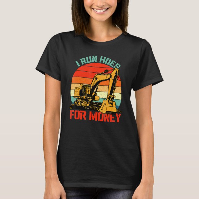 I Springa Hoppar för bulldozer-digger för pengasuv T Shirt (Framsida)