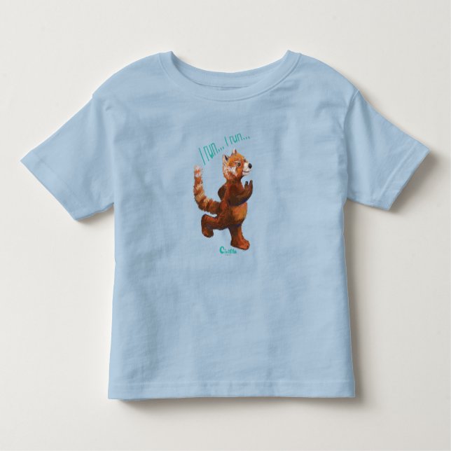 I springa I springa Jogger Red Panda Sticker T Shirt (Framsida)