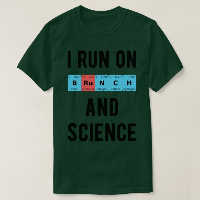 I Springa om Brunch och vetenskap II T Shirt (Design framsida)