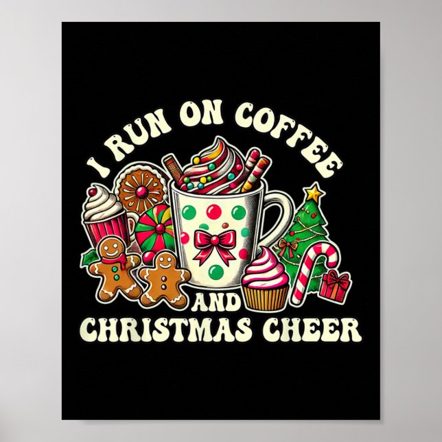I Springa om För manar kaffe- och julklaffar Poster (Framsidan)