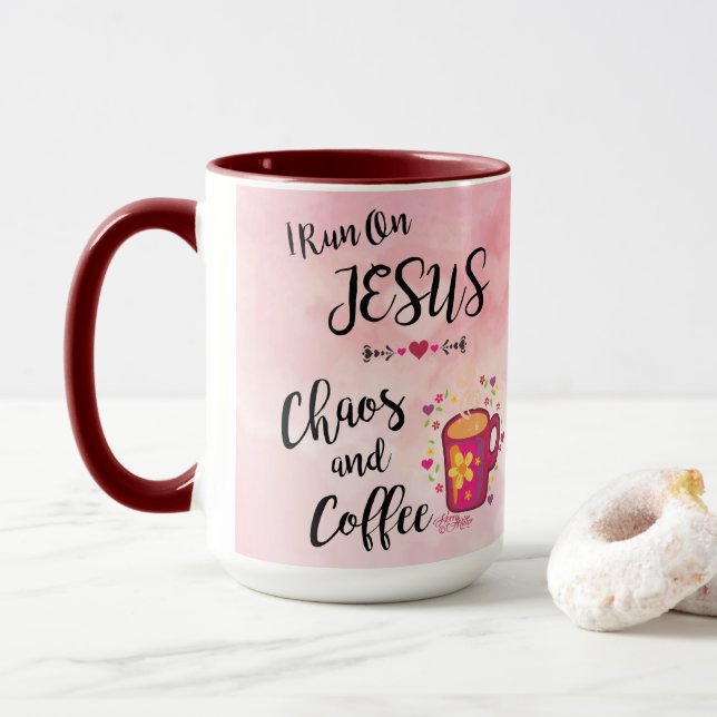 I Springa om Jesus, Chaos och kaffe Mugg (Med munk)