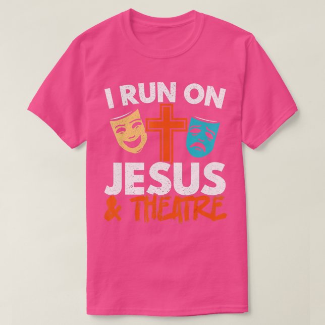 I Springa om Jesus och teatern över Christian Beli T Shirt (Design framsida)