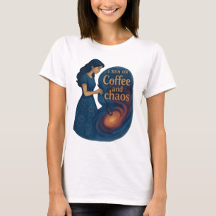I Springa om kaffe Chaos Galaxy Woman T-Shirt