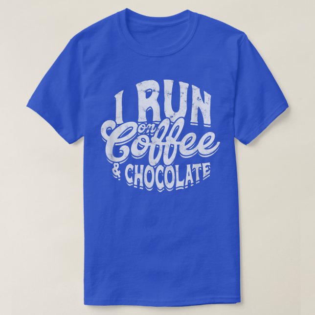 I springa om kaffe och choklad Vinterjulval T Shirt (Design framsida)