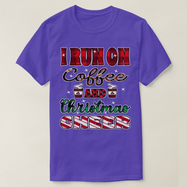 i springa om kaffe- och christmas-ost t shirt (Design framsida)