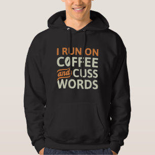 I Springa om kaffe och Cusse Ord Hoodie