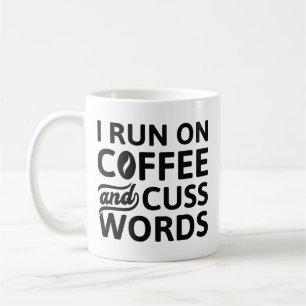 I Springa om kaffe och Cusse Ord Kaffemugg