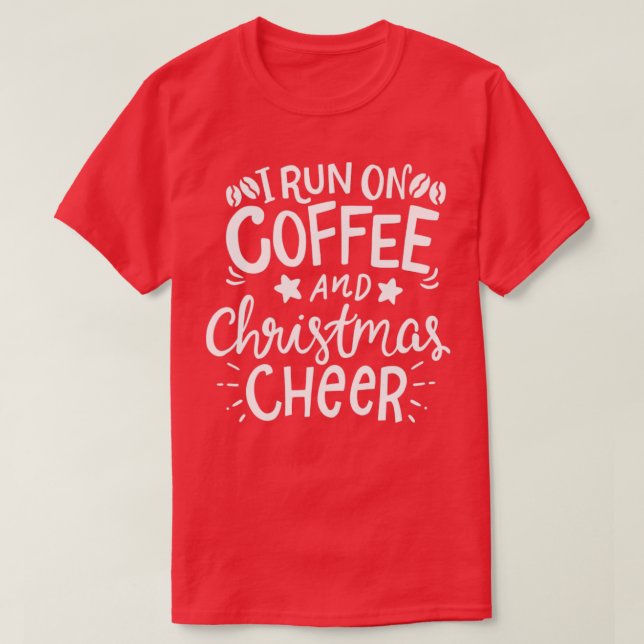 I Springa om kaffe och julkaffe T Shirt (Design framsida)