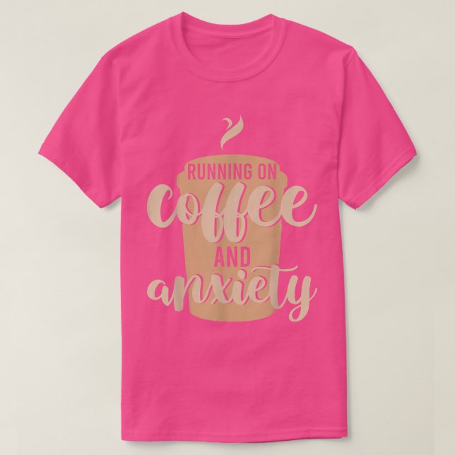 I Springa om kaffe och nittio Älskare-kaffe och ci T Shirt (Design framsida)