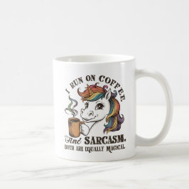 I Springa om kaffe och Sarcasm Kaffemugg