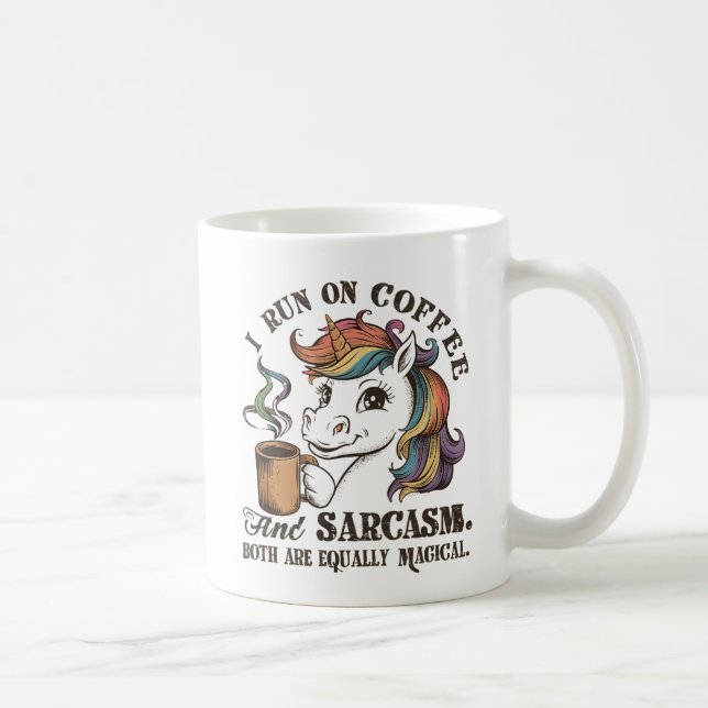 I Springa om kaffe och Sarcasm Kaffemugg (Höger)