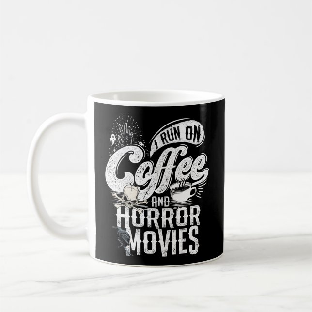 I Springa om kaffe- och skräckfilmer Horror Movie  Kaffemugg (Vänster)
