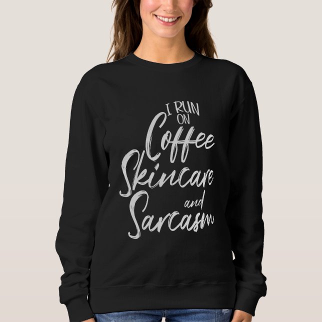 I Springa om kaffeskinkare och sarcasmesiker T Shirt (Framsida)
