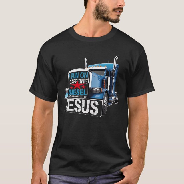I Springa om koffeindiesel och en hel del av Jesus T Shirt (Framsida)