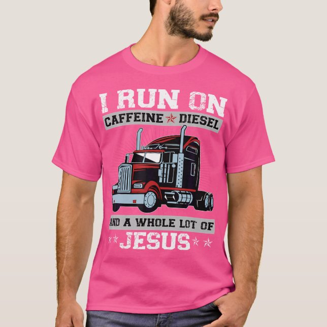 I Springa om koffeindiesel och en hel del av Jesus T Shirt (Framsida)