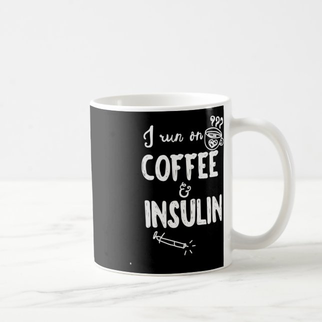 I Springa om Medveten Roligt av kaffe och insulin  Kaffemugg (Höger)