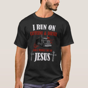 I Springa på Diesel Caffeine och Jesus Christian L T Shirt