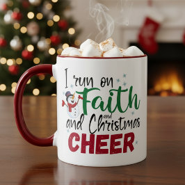 I Springa på Faith och julCheer Två-Tonad Mugg
