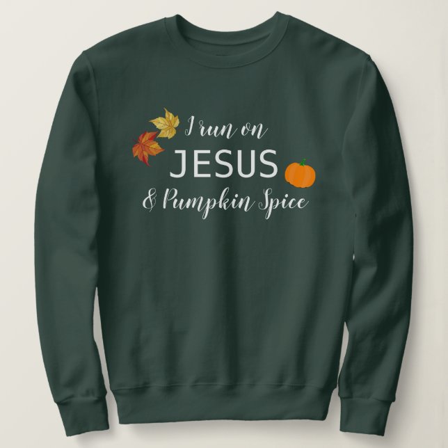 I Springa på Jesus och Pumpkin Spice T-Shirt (Design framsida)