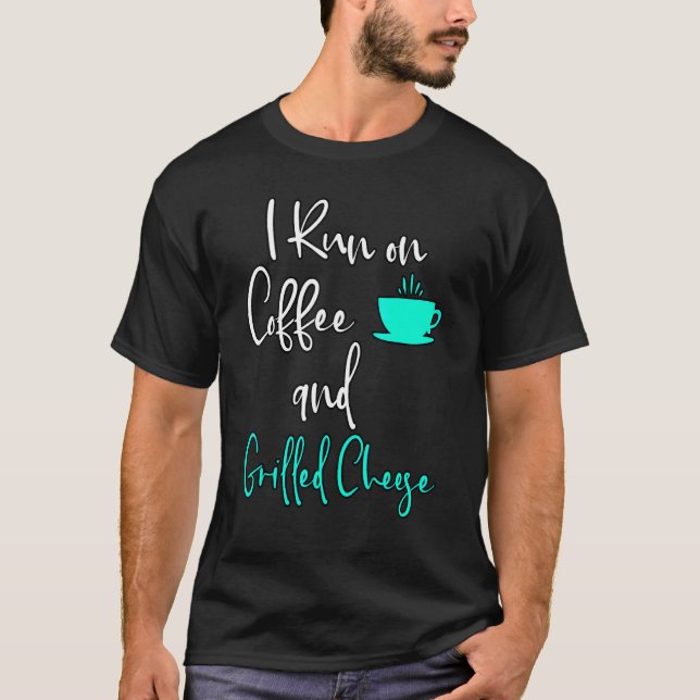 I Springa på kaffe och grillad ost, rostad sandwic T Shirt (Framsida)