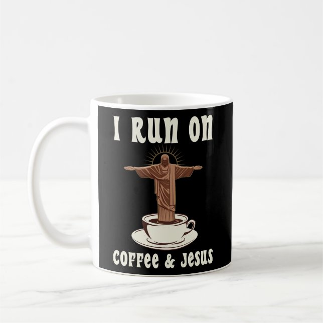 I Springa på kaffe och Jesus Kaffemugg (Vänster)